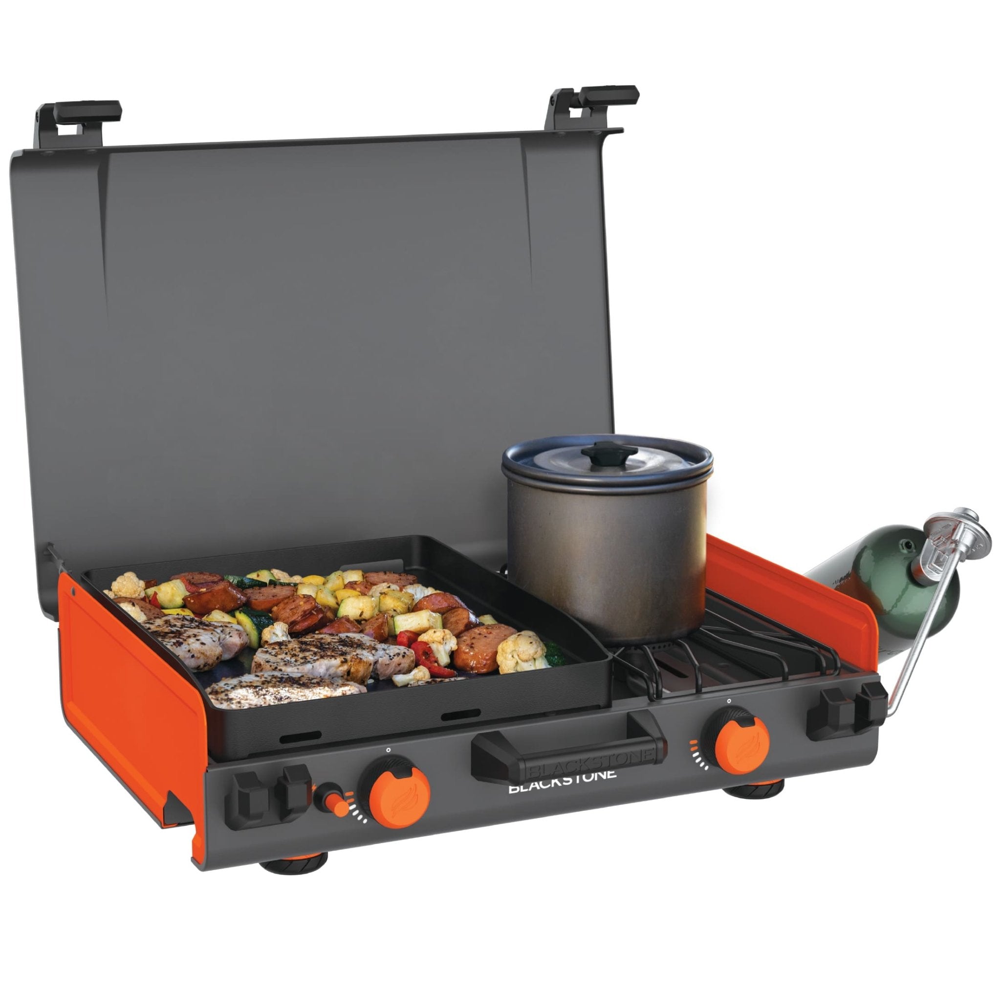 12x14" Camping Griddle with Side Burner